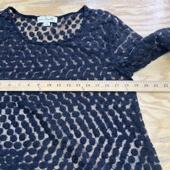 Simply Noelle Black Open Lace Crochet Bell Sleeves Size L/XL Whimsygoth Fairy - Picture 9 of 11